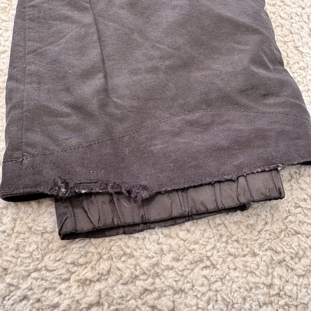 Black Dot Water Resistant Boys Girl Nylon Snow Ski Pants‎ Black Size Youth Small
